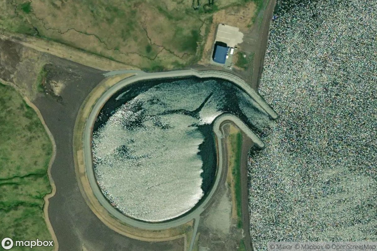 Satellite view of Akutan Boat Harbor