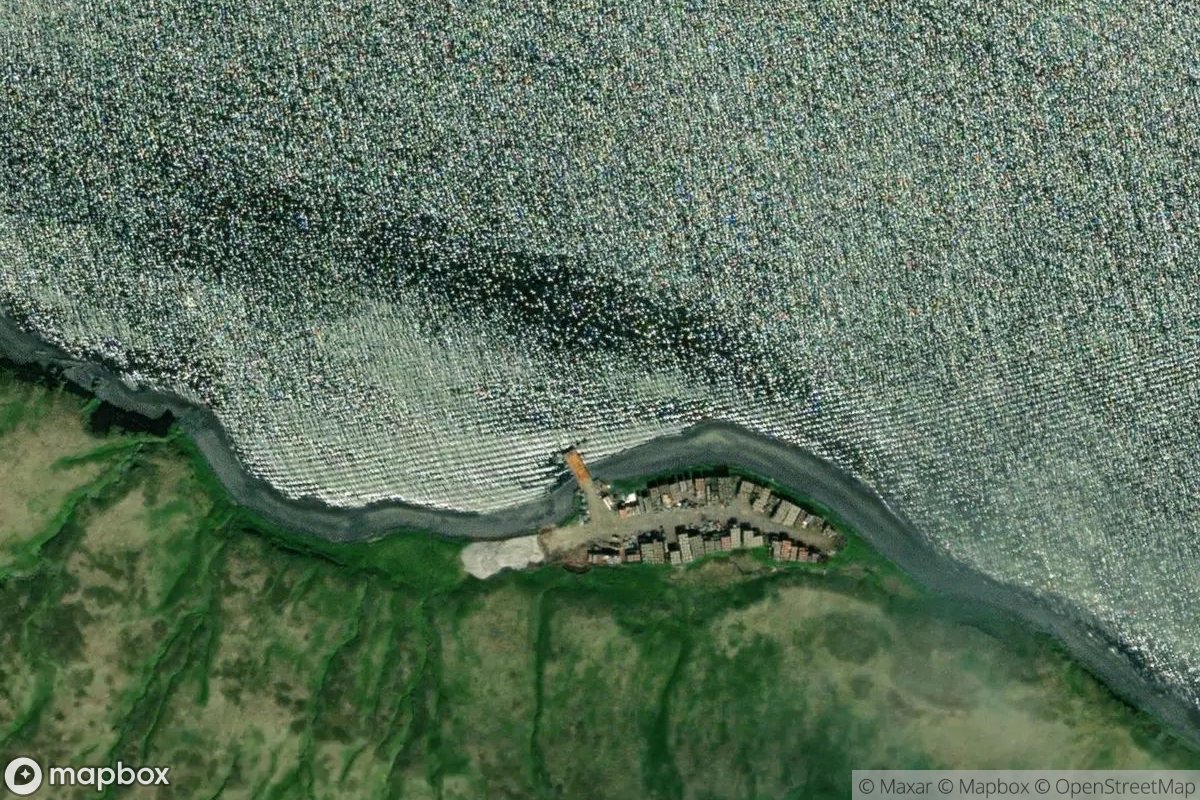 Satellite view of Akutan Crab Pot Storage Siytg