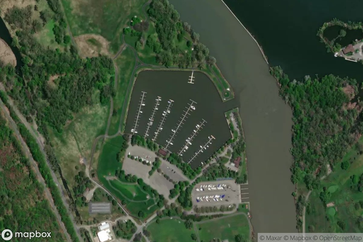 Satellite view of Allan H. Treman State Marine Park