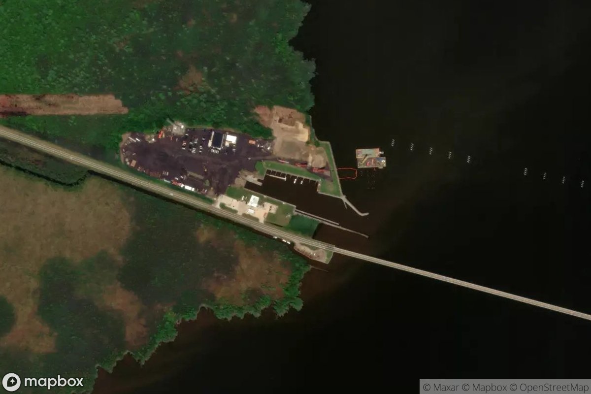 Satellite view of Alligator River Marina