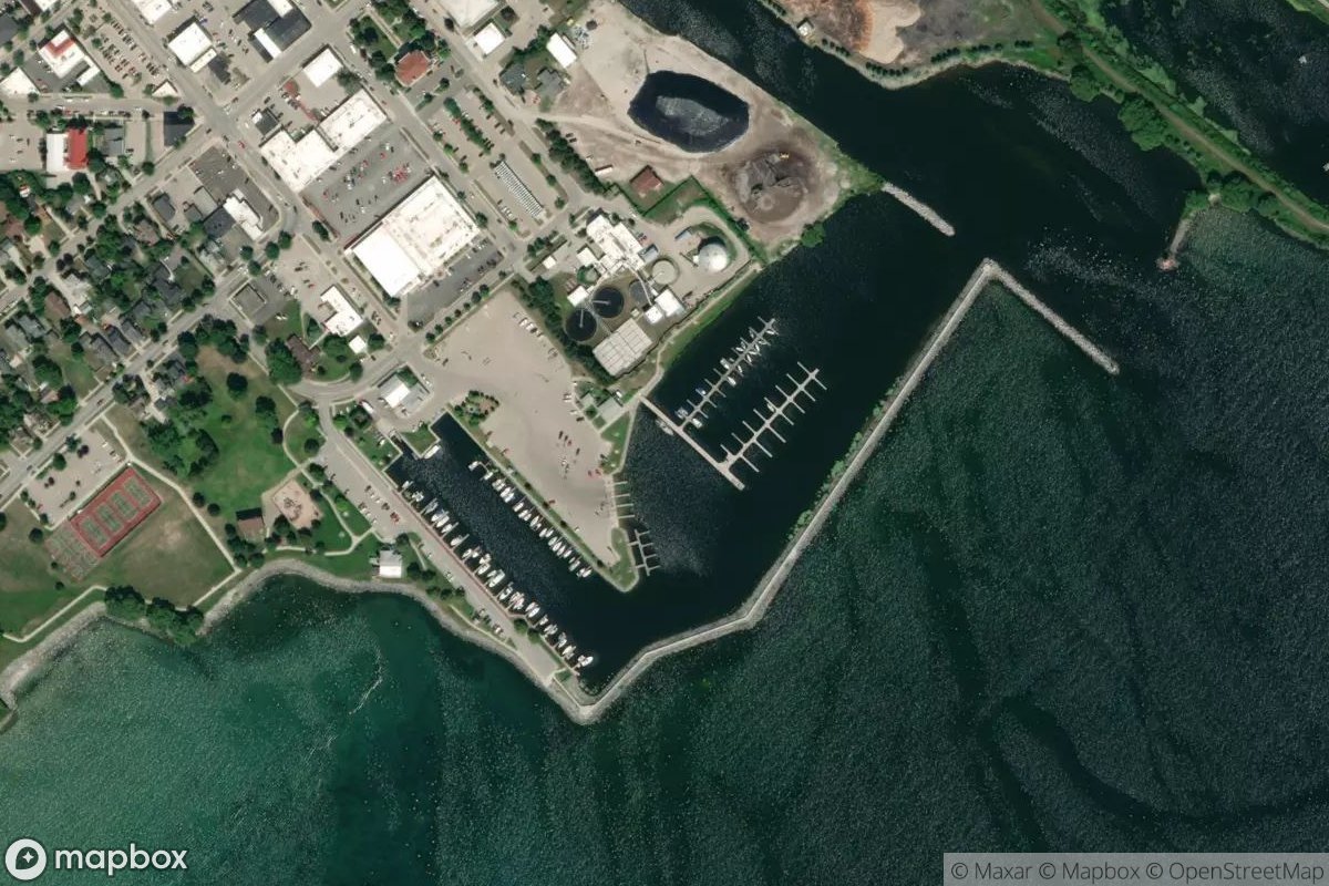 Satellite view of Alpena Marina