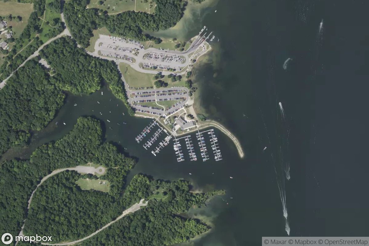Satellite view of Alum Creek Marina