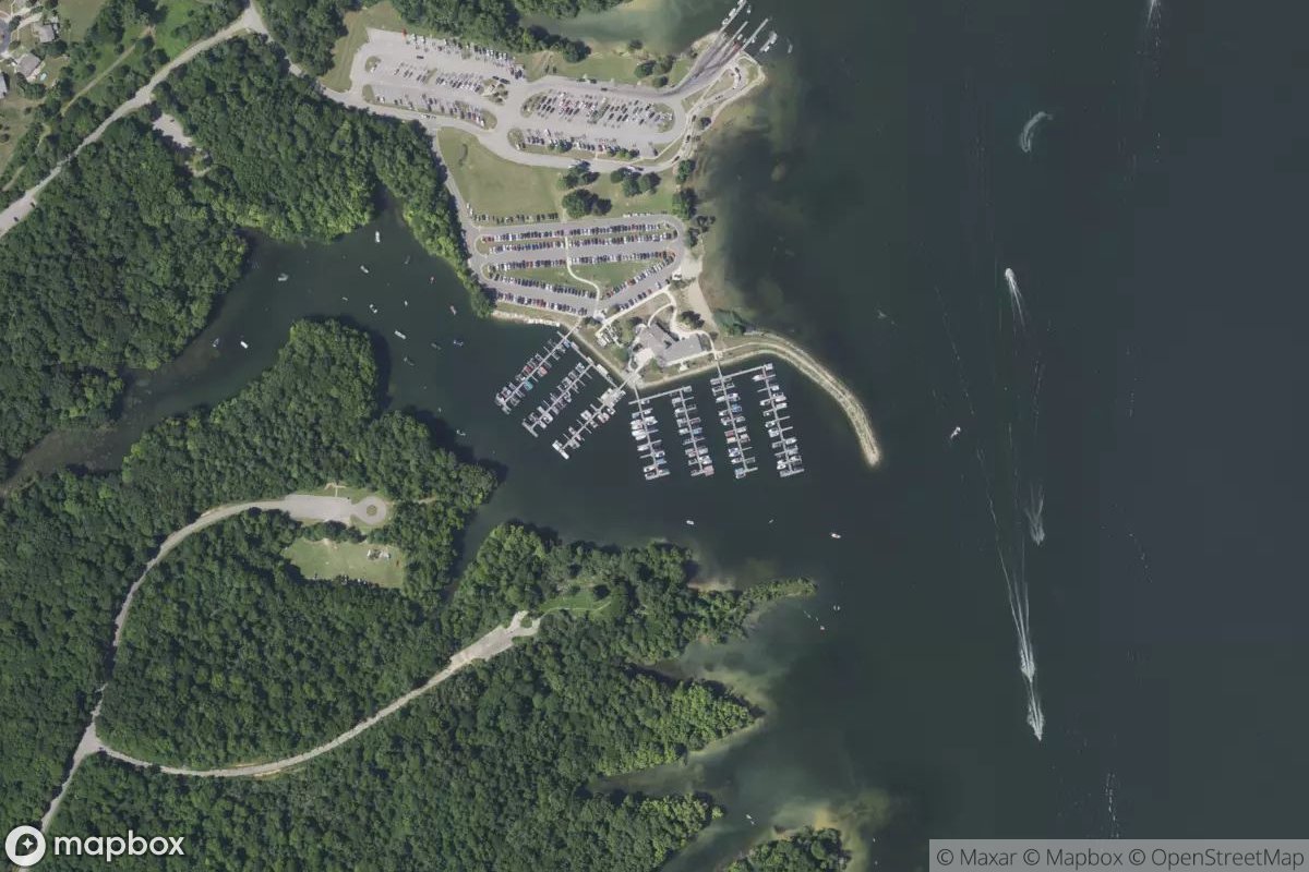 Satellite view of Alum Creek Marina
