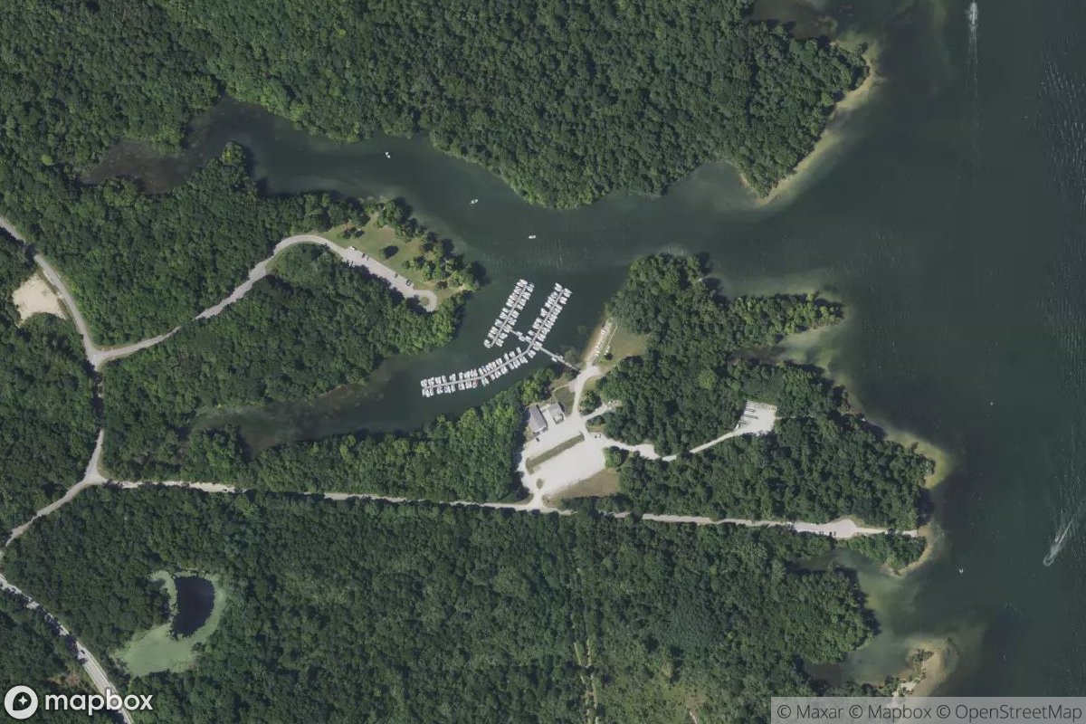 Satellite view of Alum Creek Sailing Facility