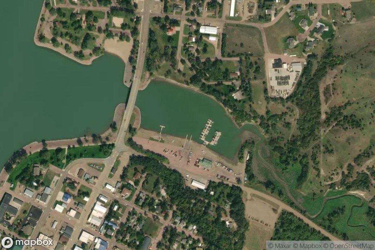 Satellite view of American Creek Marina