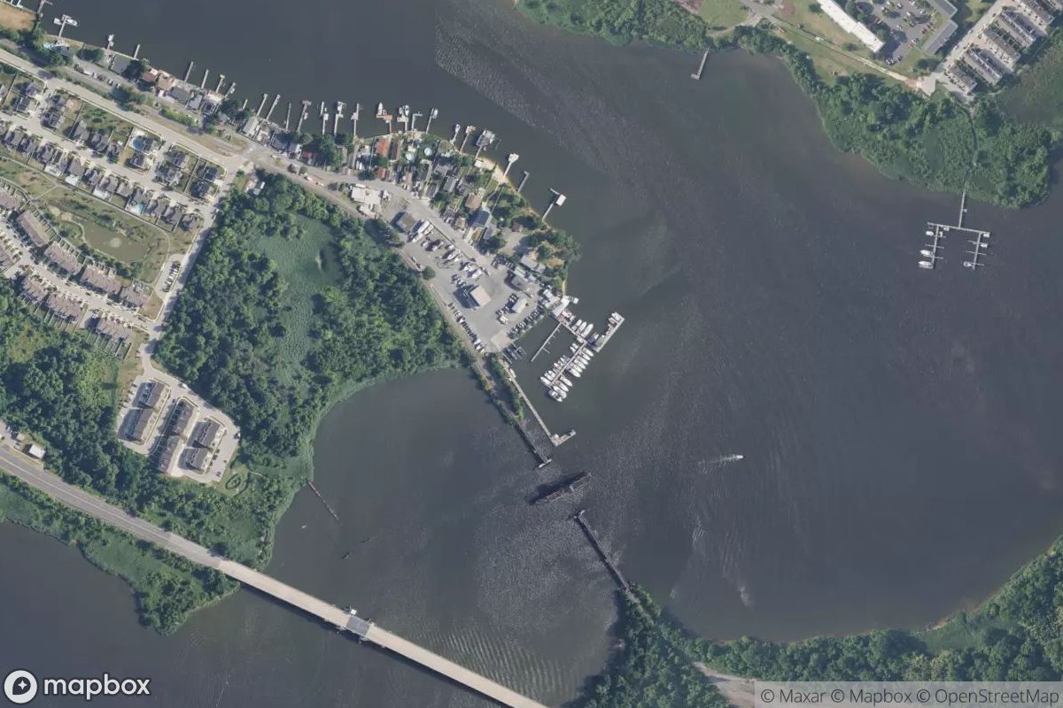 Satellite view of Anchor Bay East Marina