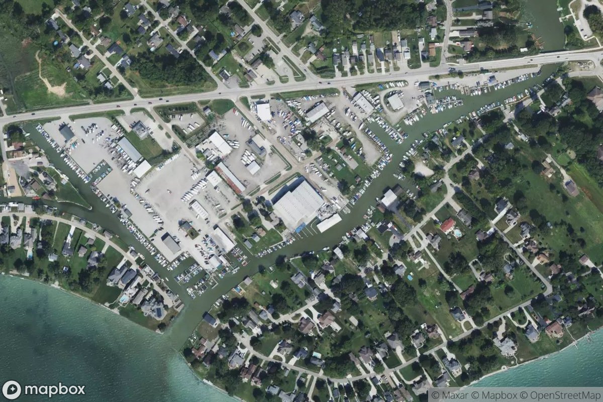 Satellite view of Anchor Bay Marina
