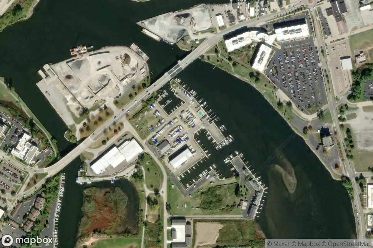 Satellite view of Anchor's Way Marina