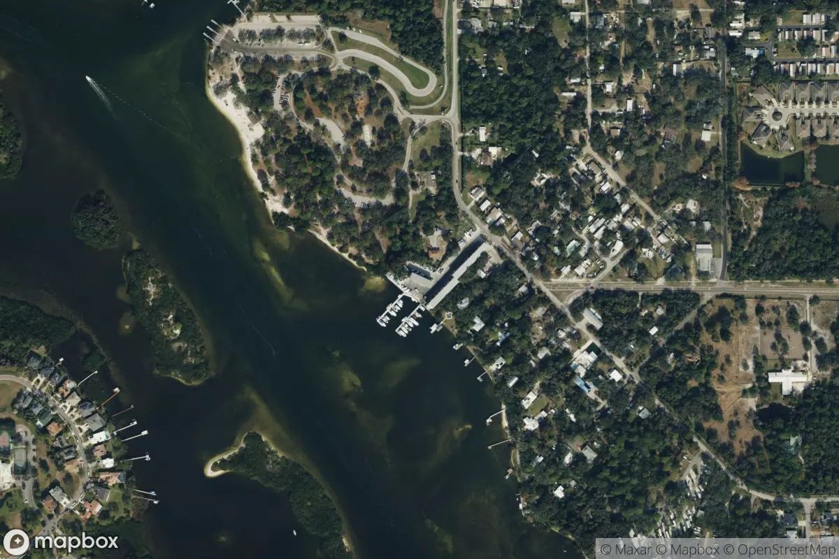 Satellite view of Anclote Village Marina
