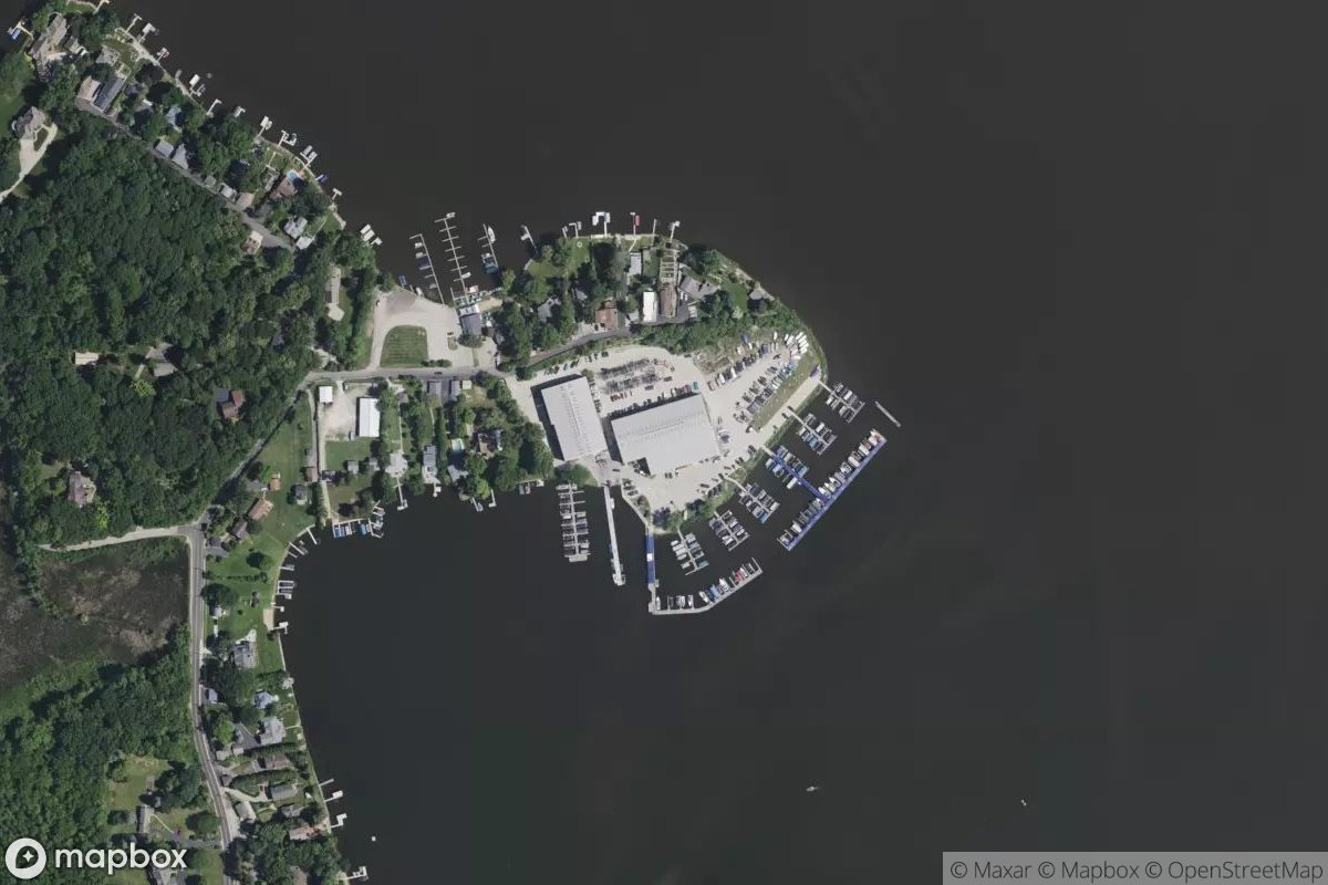 Satellite view of Bald Knob Marina