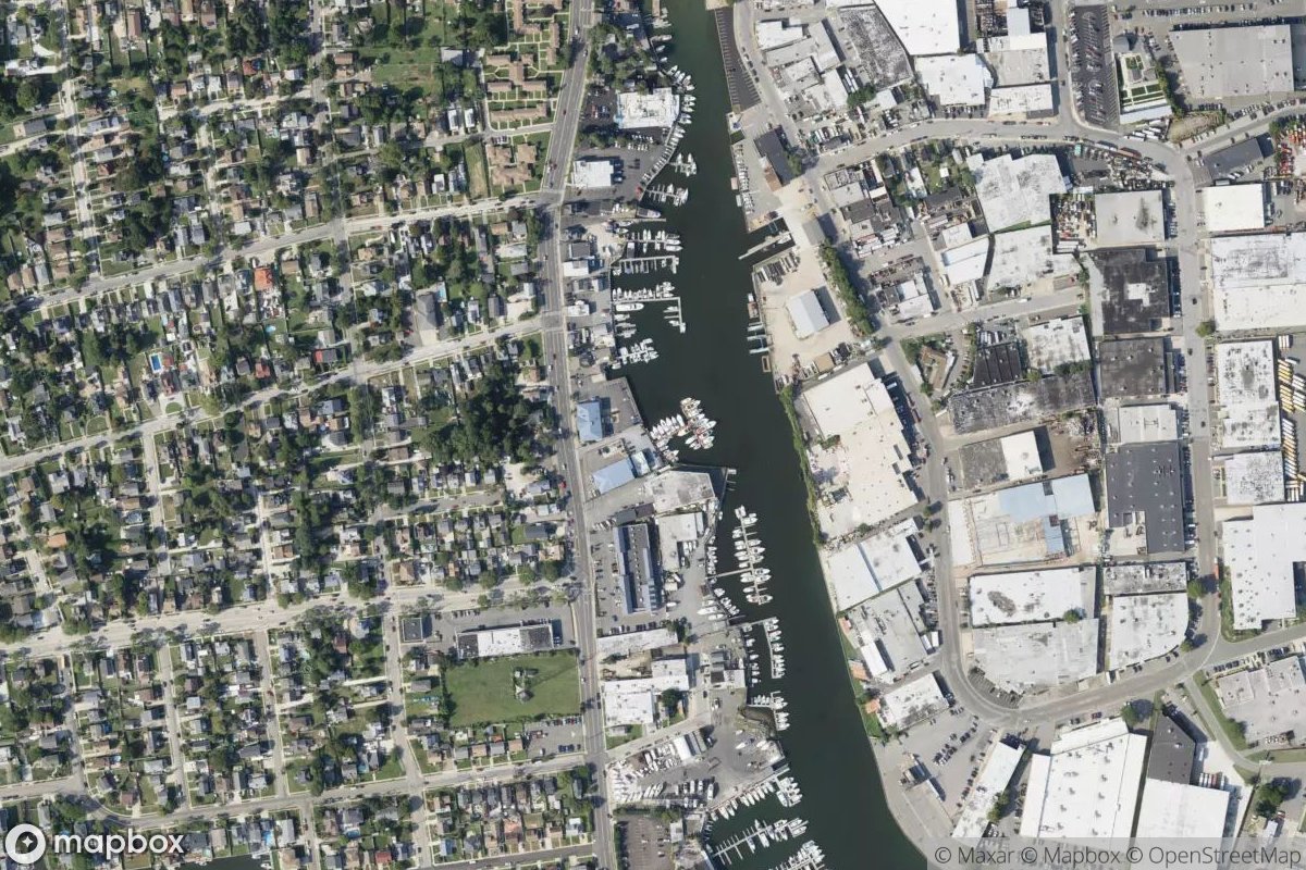 Satellite view of Baldwin Harbor Yacht Club