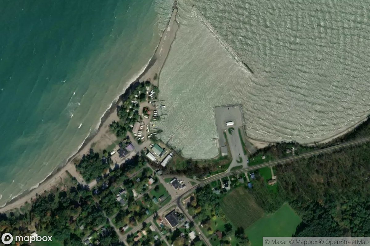 Satellite view of Barcelona Harbor