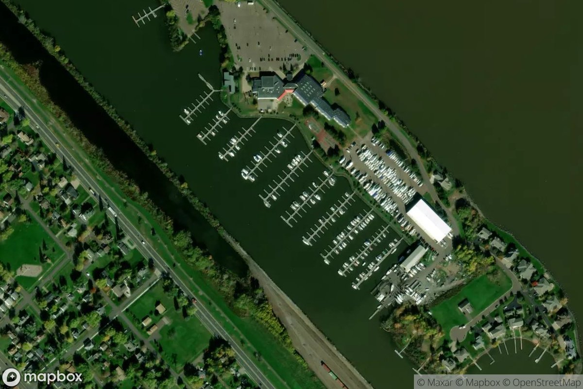 Satellite view of Barkers Island Marina