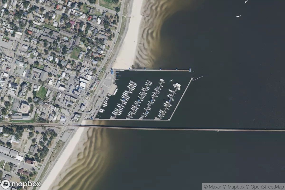 Satellite view of Bay St Louis Municipal Harbor