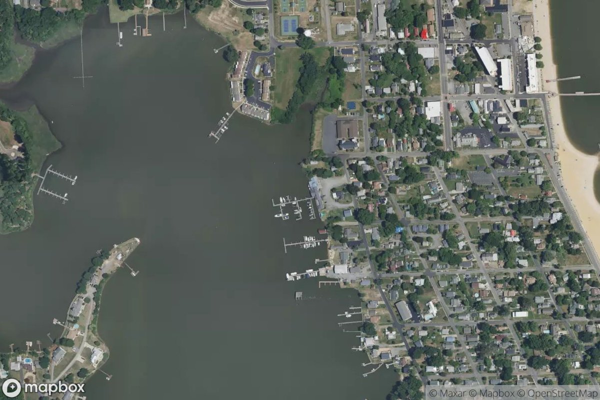 Satellite view of Bayside Marina