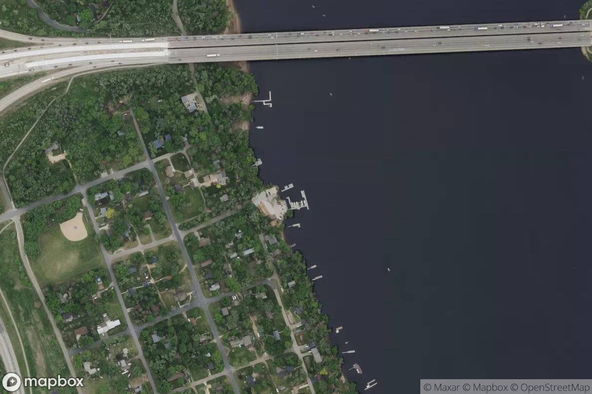 Satellite view of Beanie's Marina