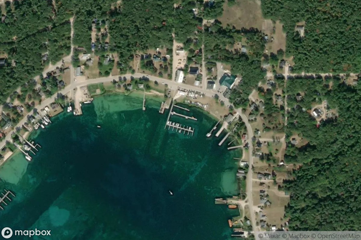Satellite view of Beaver Island Marina