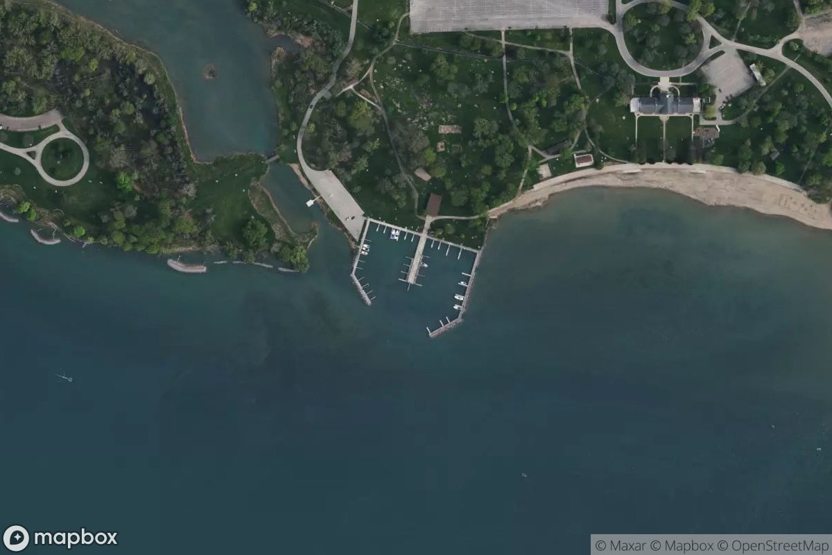 Satellite view of Beaver Island Marina
