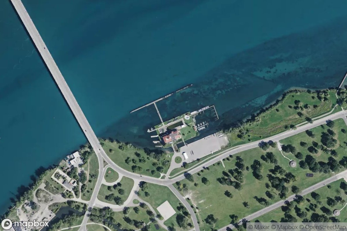 Satellite view of Belle Isle Boat House