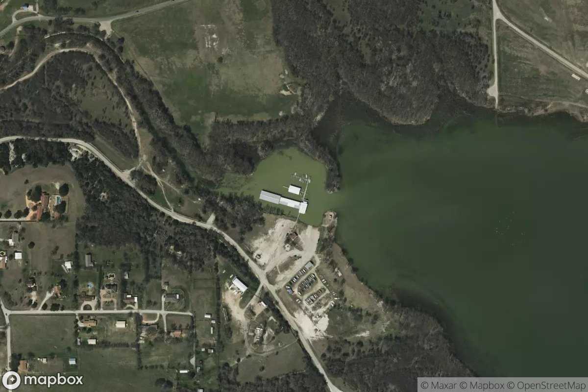 Satellite view of Benbrook Lake Marina
