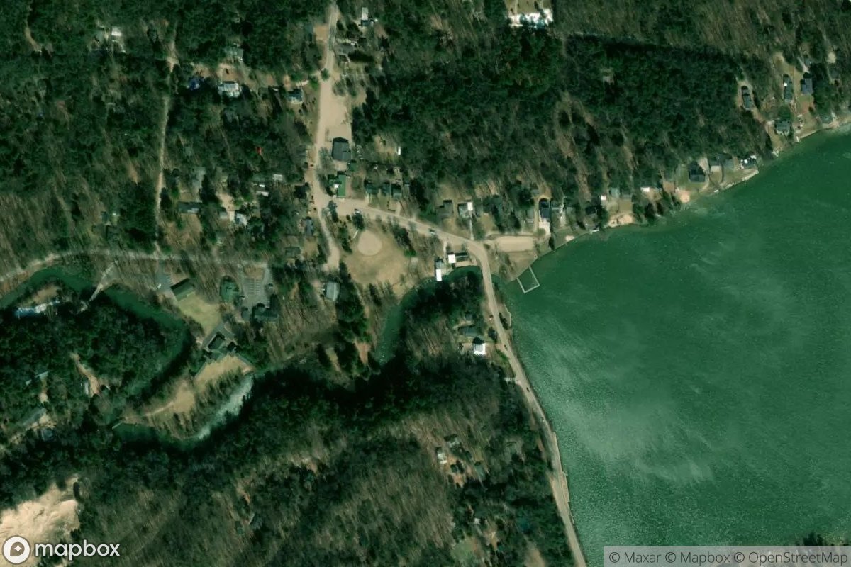 Satellite view of Benona Township Park Marina