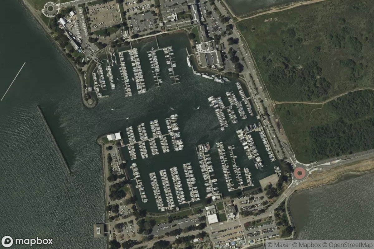 Satellite view of Berkeley Marina