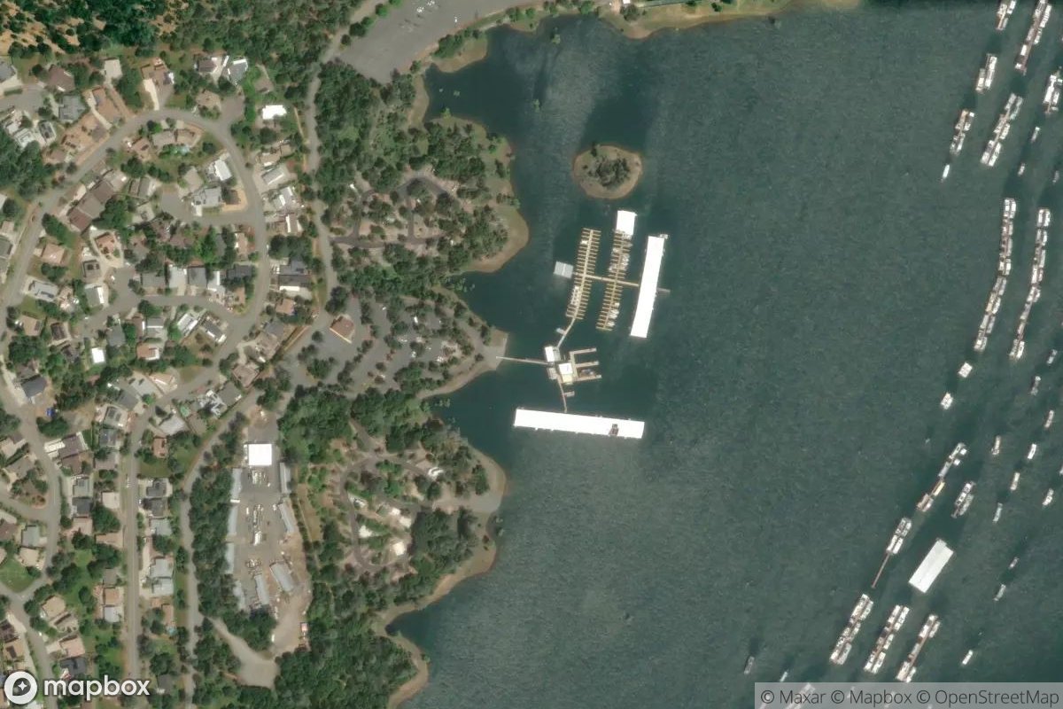 Satellite view of Bidwell Canyon Marina