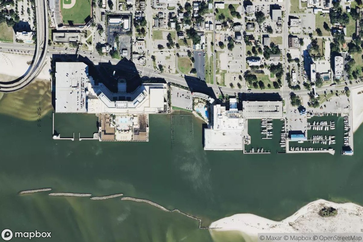 Satellite view of Biloxi Marina