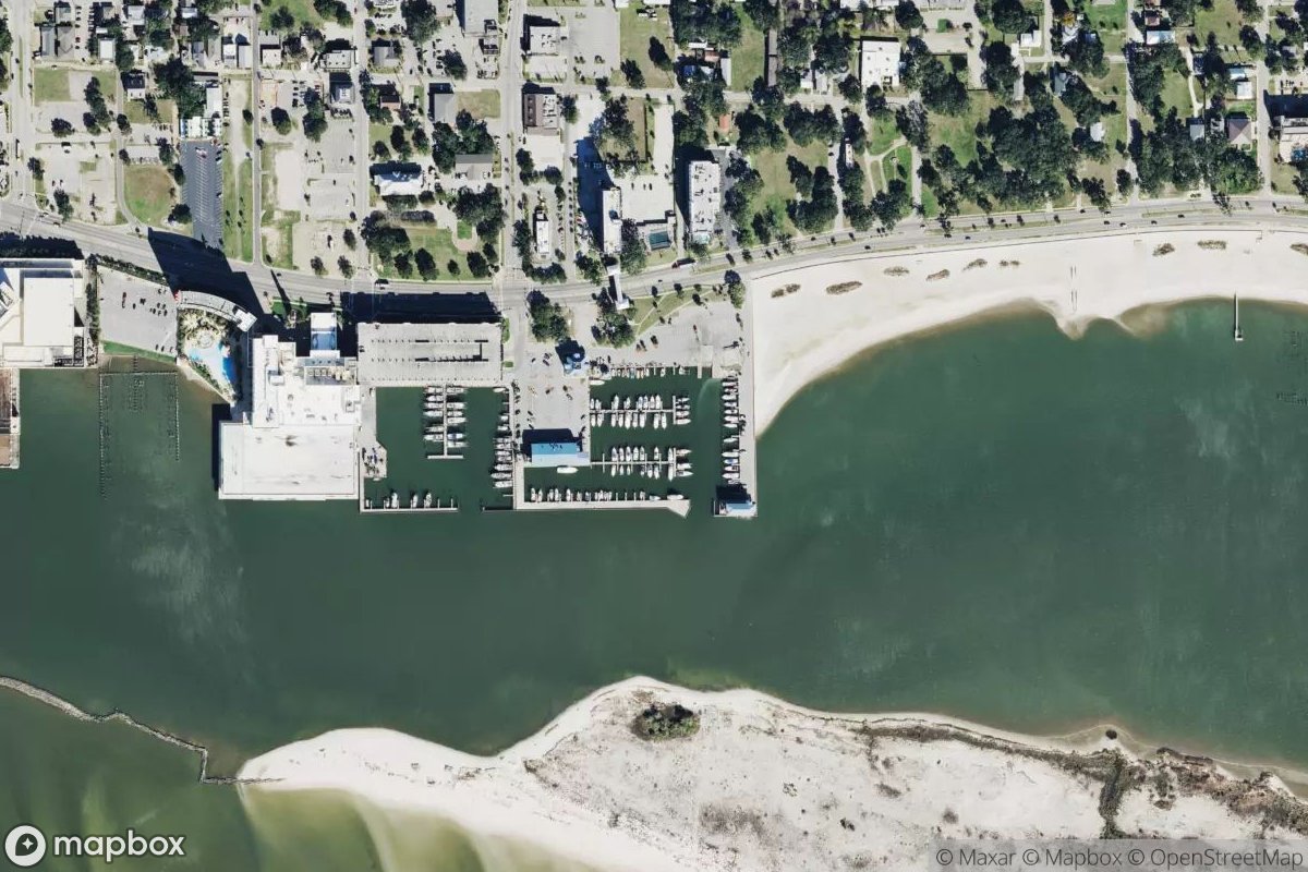 Satellite view of Biloxi Small Craft Harbor