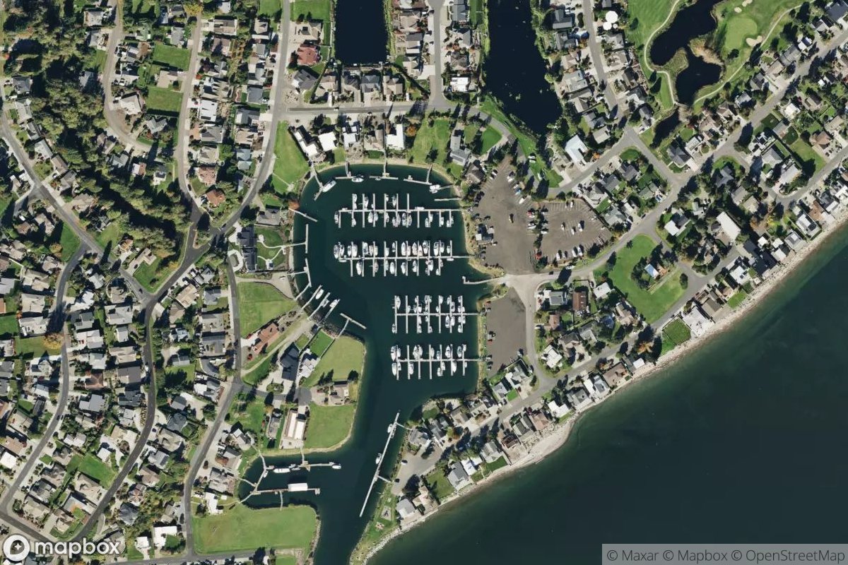 Satellite view of Birch Bay Village Marina