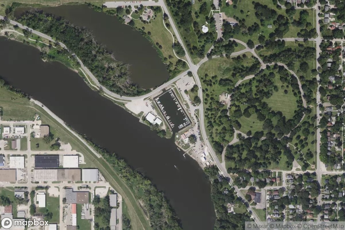 Satellite view of Birdland Marina