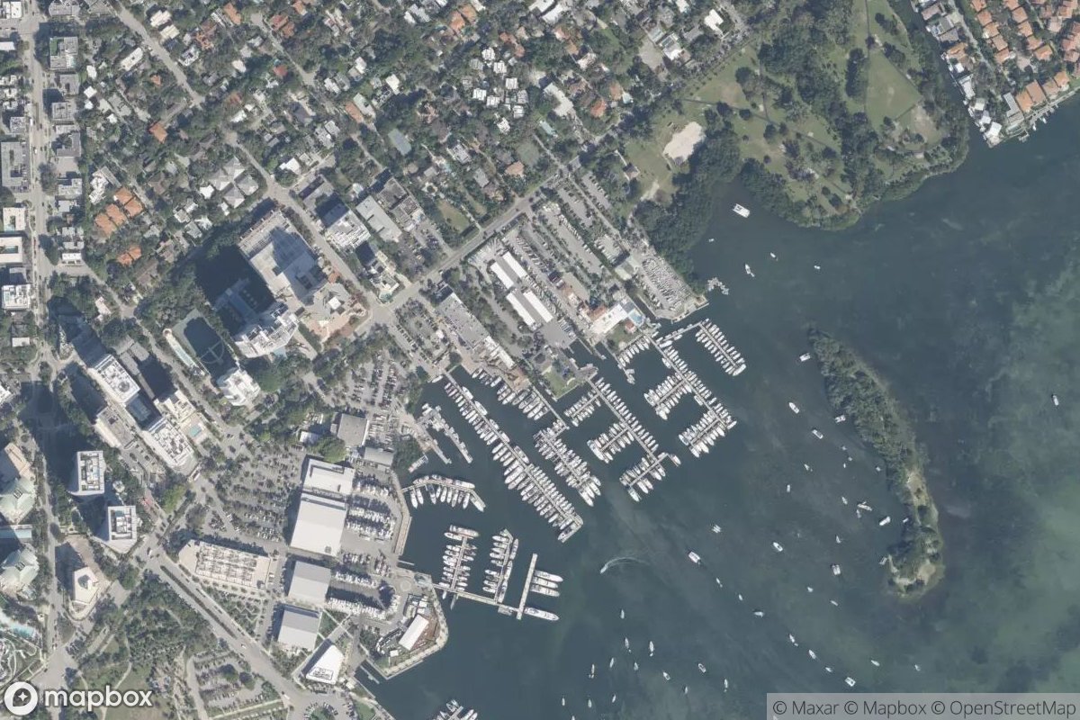 Satellite view of Biscayne Bay Yacht Club