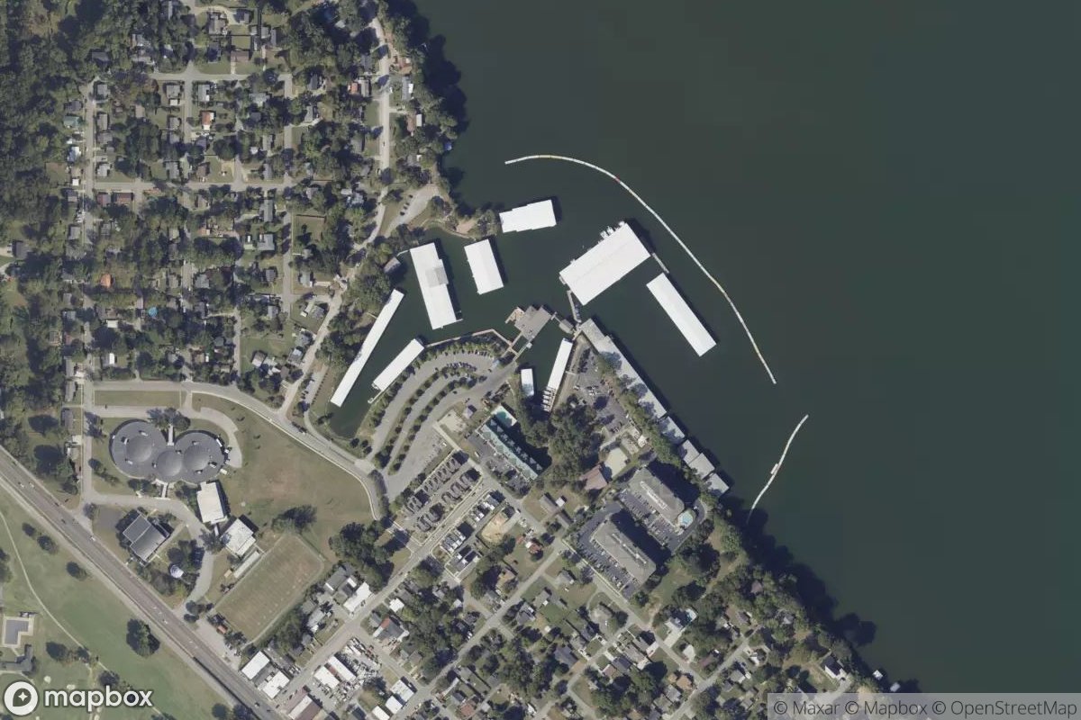 Satellite view of Blue Turtle Bay Marina
