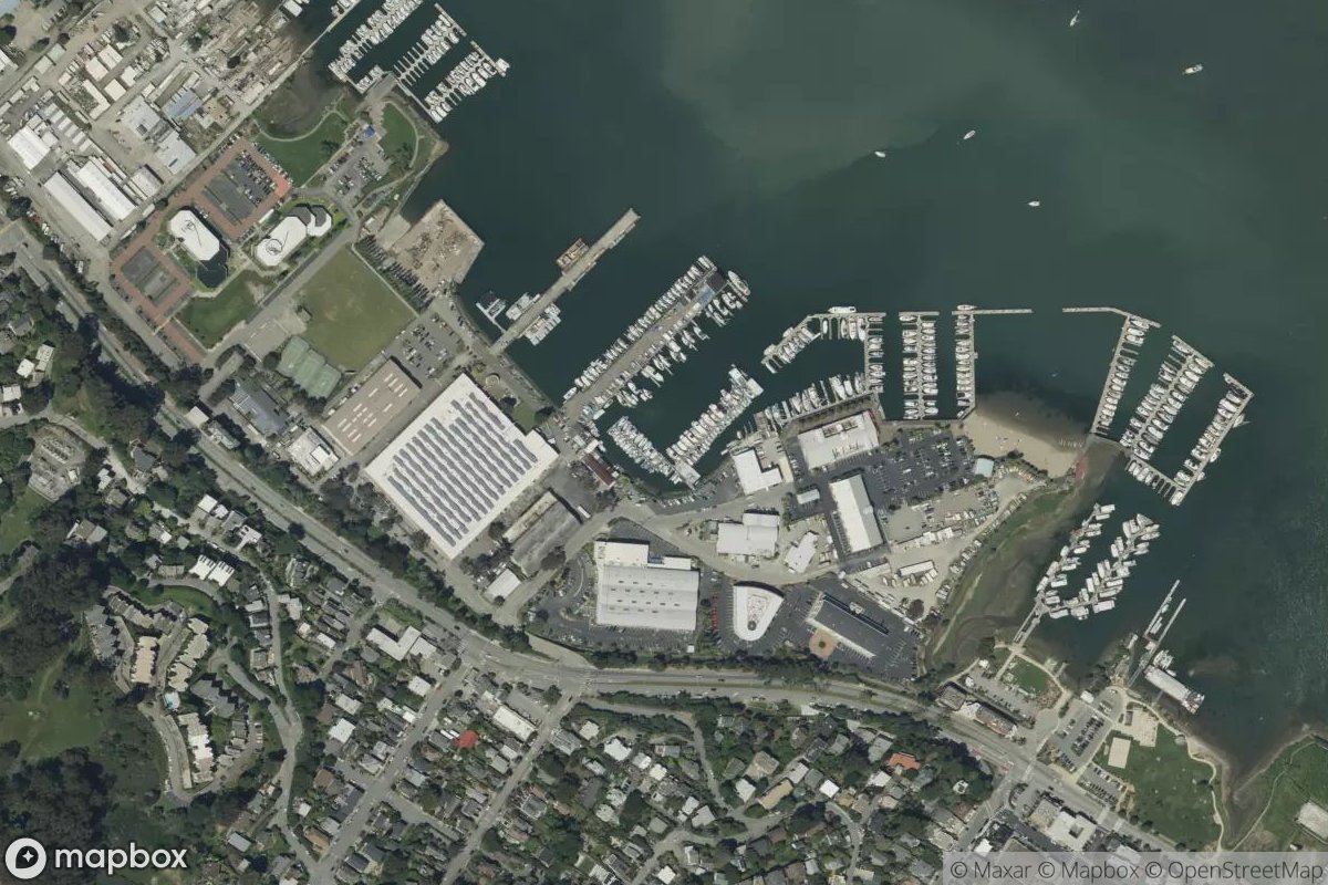 Satellite view of Blue Water Yacht Harbor