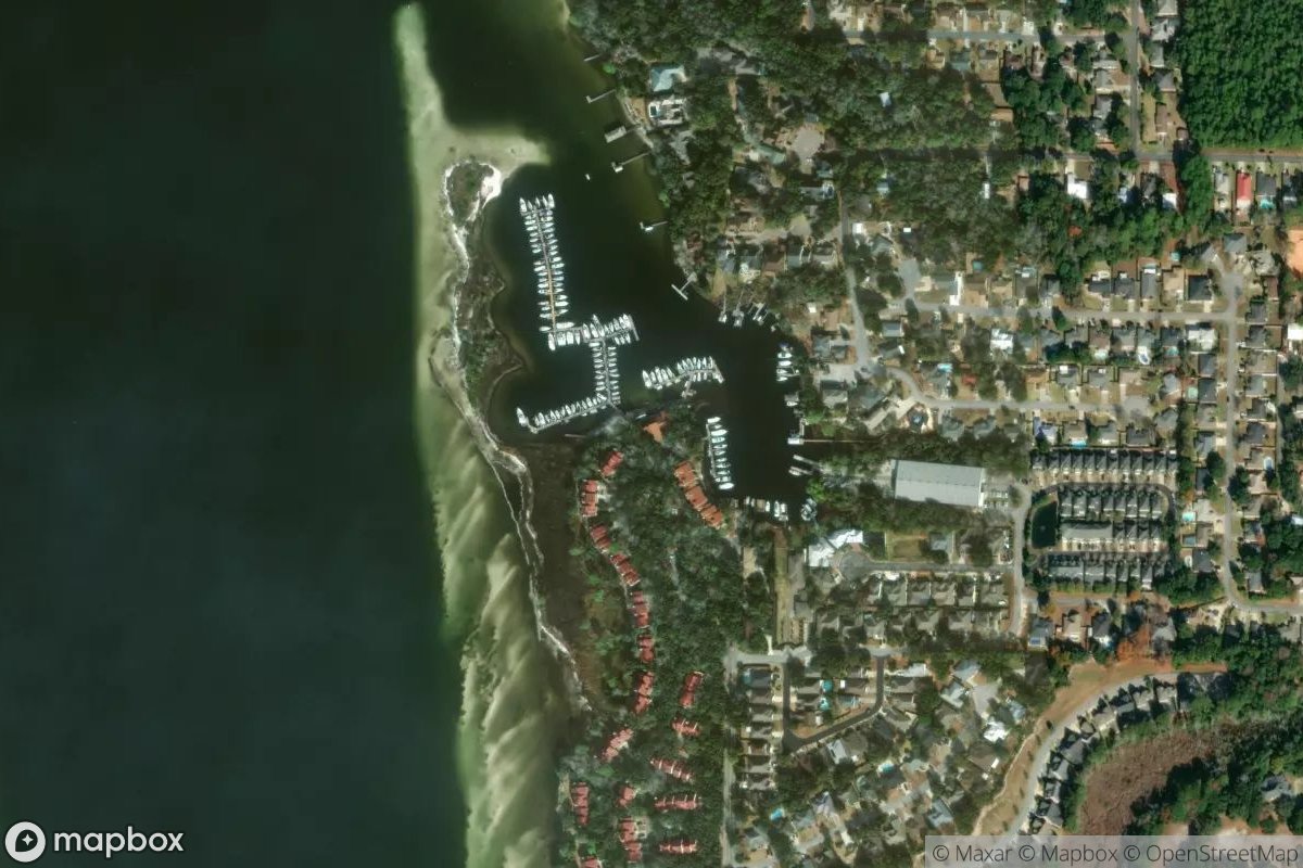 Satellite view of Bluewater Bay Sailing Club