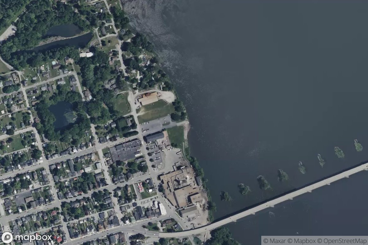Satellite view of boat ramp