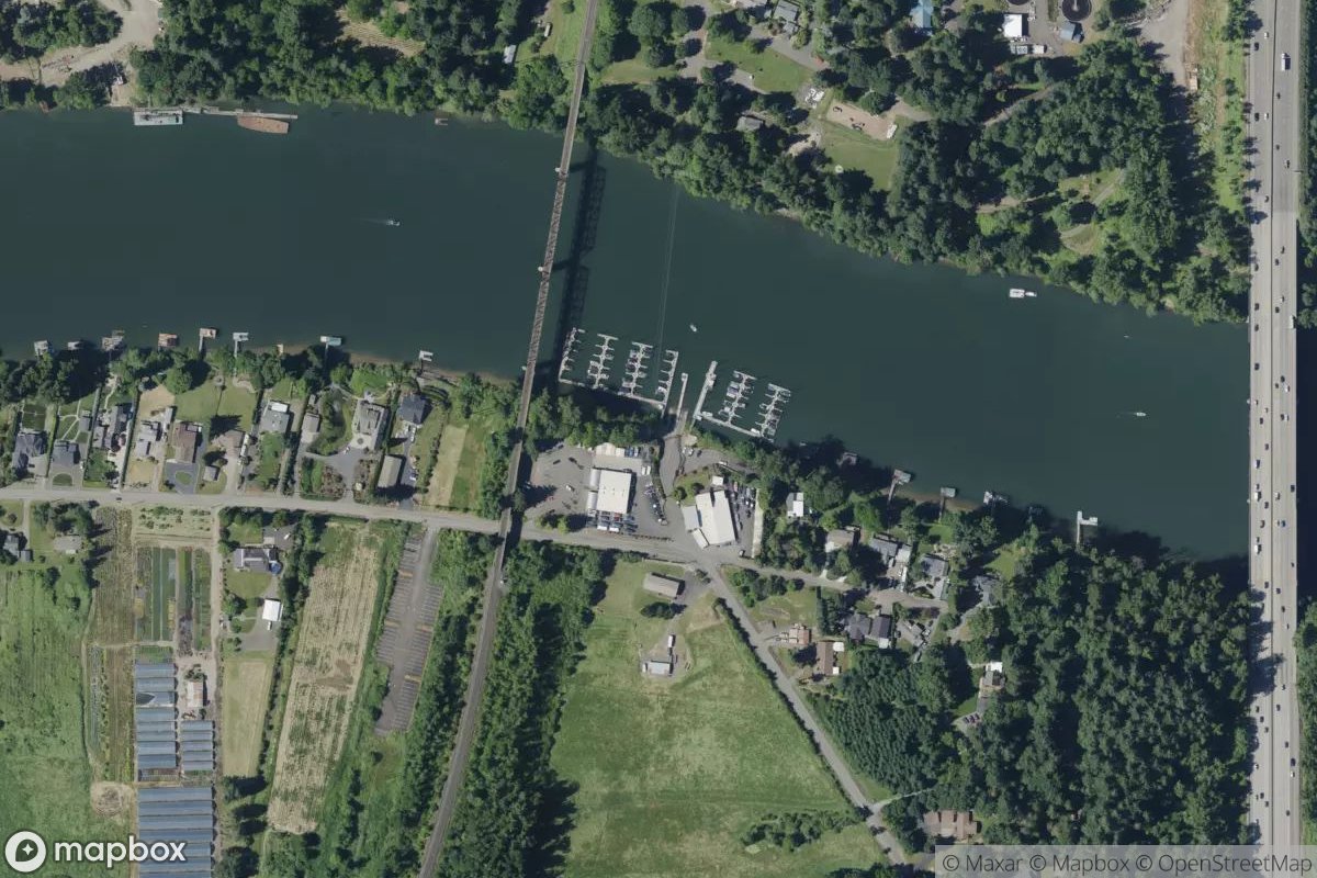 Satellite view of Boones Ferry Marina