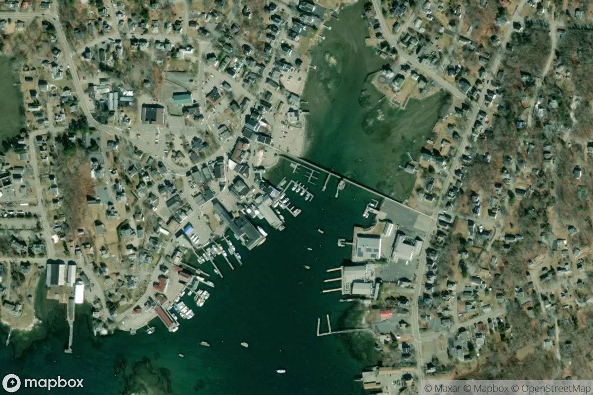 Satellite view of Boothbay Harbor Marina