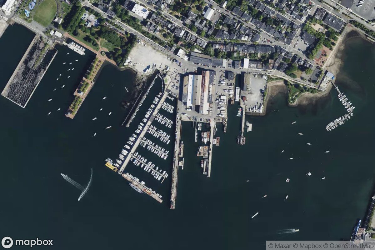 Satellite view of Boston Harbor Shipyard & Marina