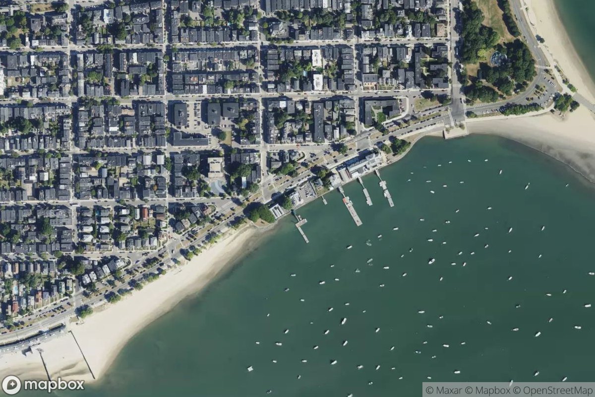 Satellite view of Boston Harbor Yacht Club