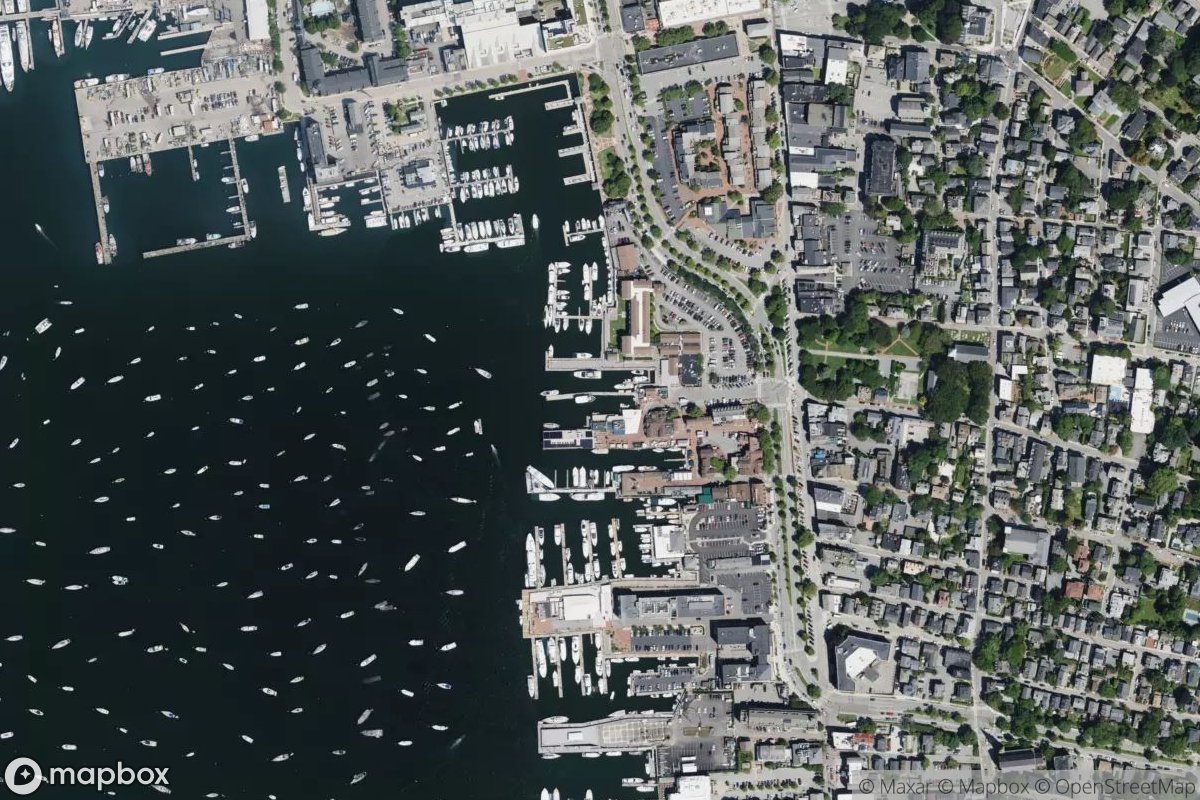 Satellite view of Bowen's Wharf Marina