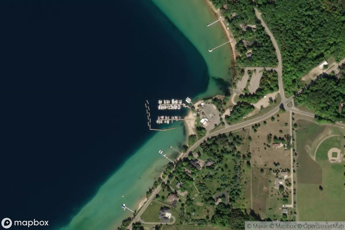 Satellite view of Bowers Harbor Yacht Club