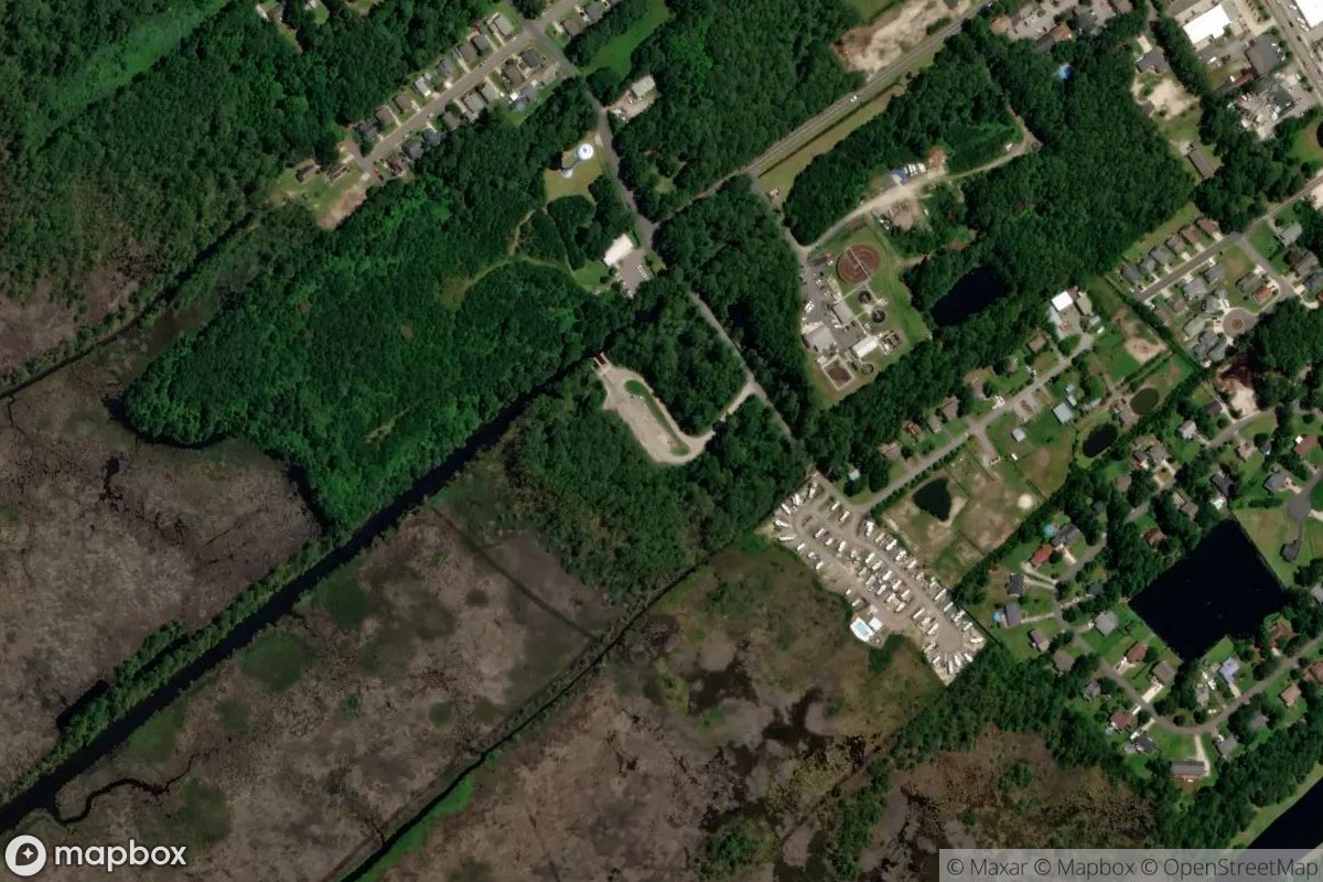 Satellite view of Bowsertown Road Boating Access Area