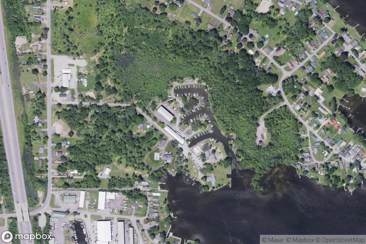 Satellite view of Bradbury's Boatel