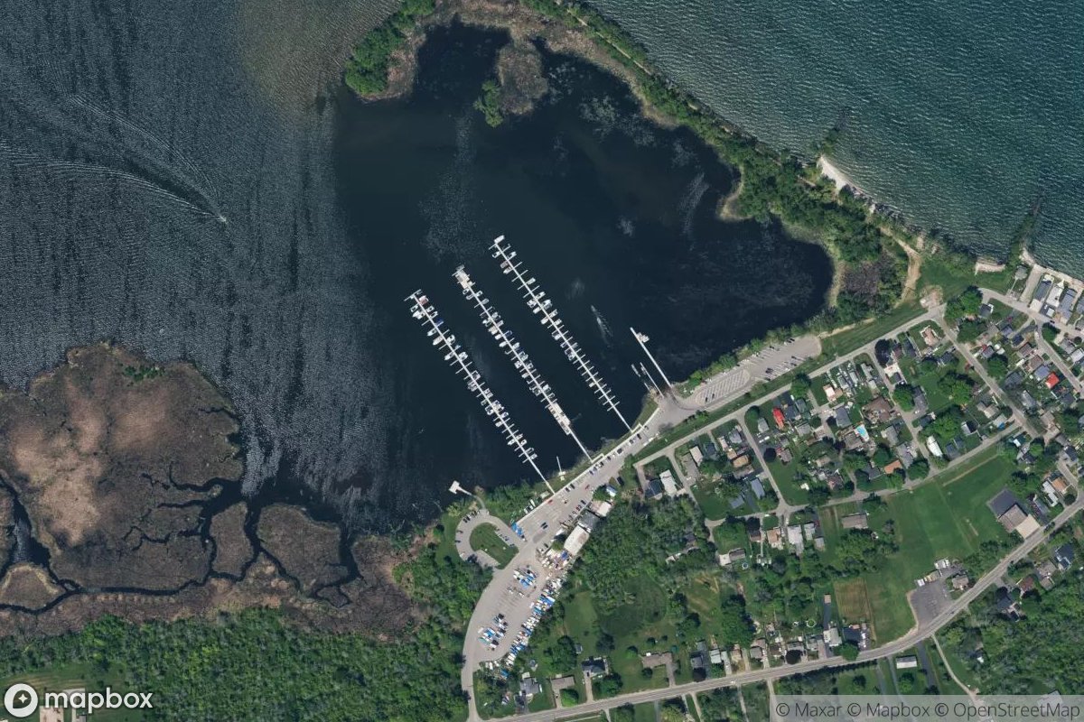 Satellite view of Braddock Bay Marina