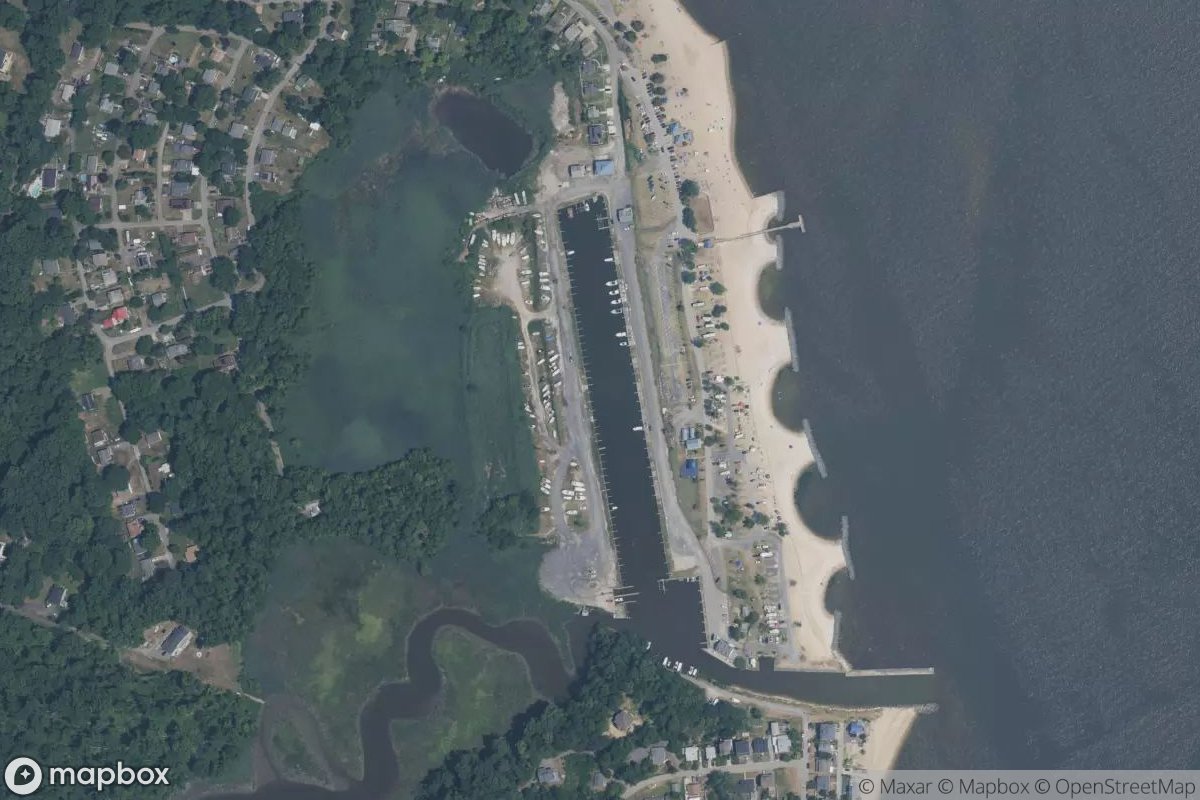 Satellite view of Breezy Point Marina