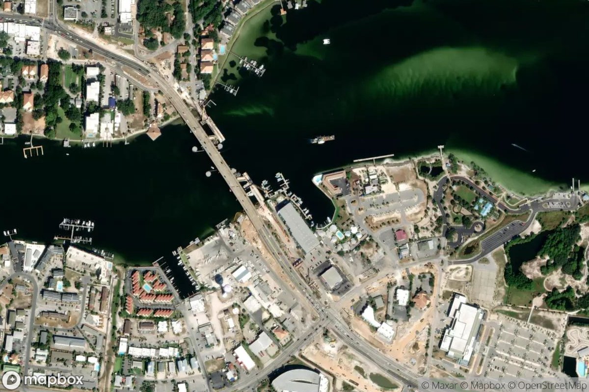 Satellite view of Brooks Bridge Marina