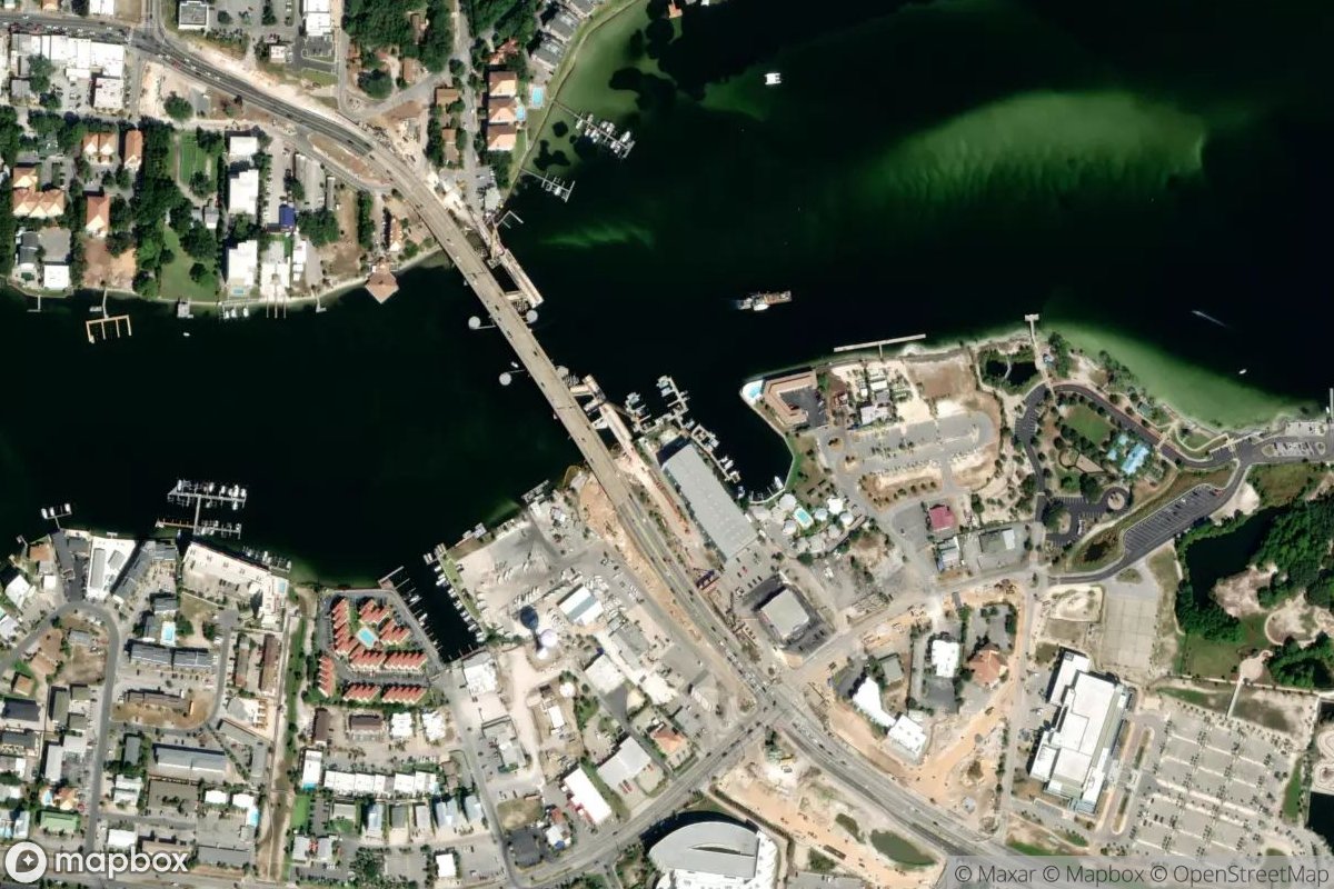 Satellite view of Brooks Bridge Marina