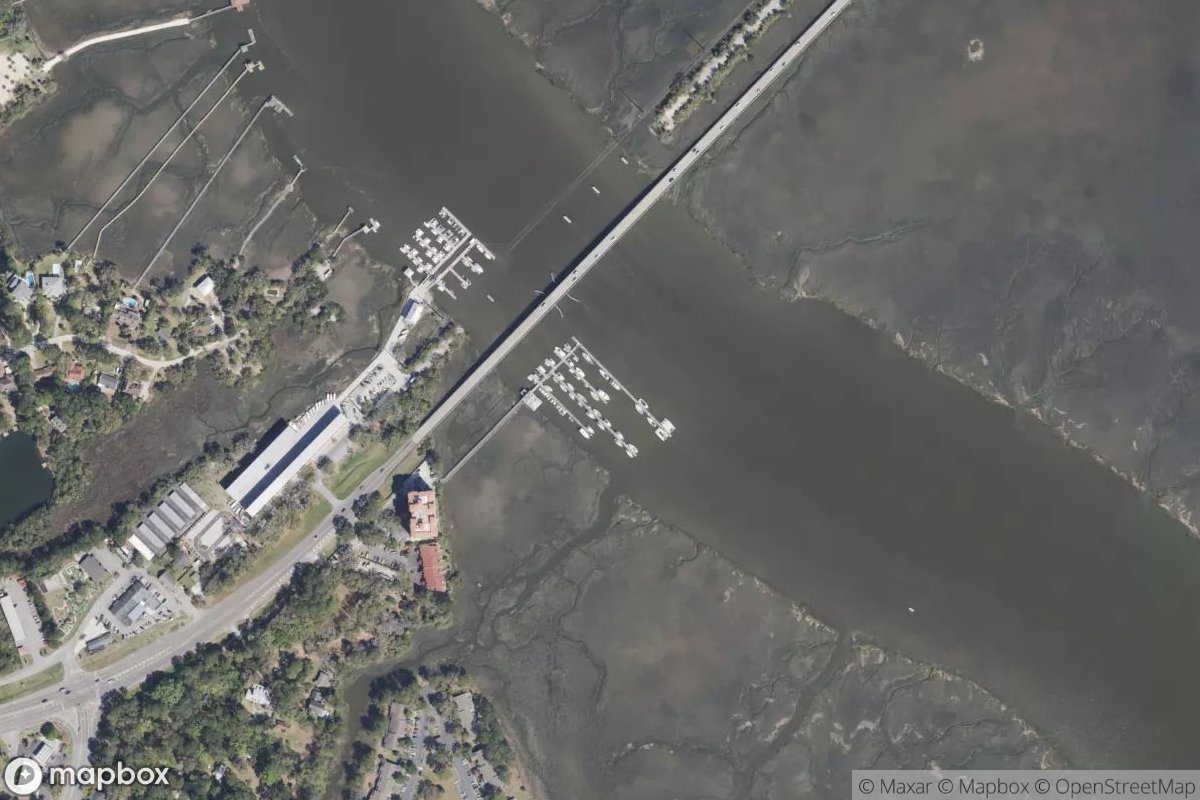 Satellite view of Bull River Marina