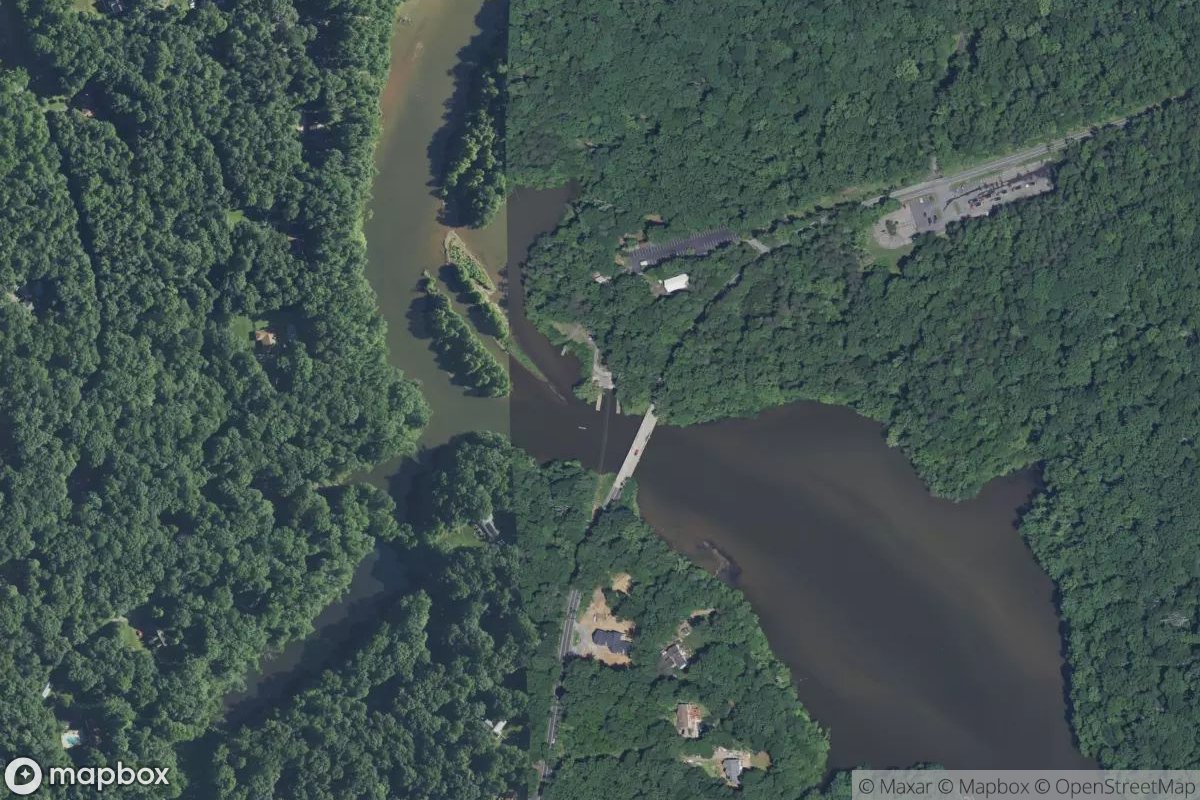 Satellite view of Bull Run Marina
